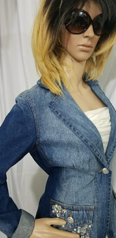 NWT Stunning Sassy Jean Jacket by Together 6